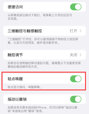 和舍镇苹果授权维修站分享iPhone轻点无法唤醒怎么办 