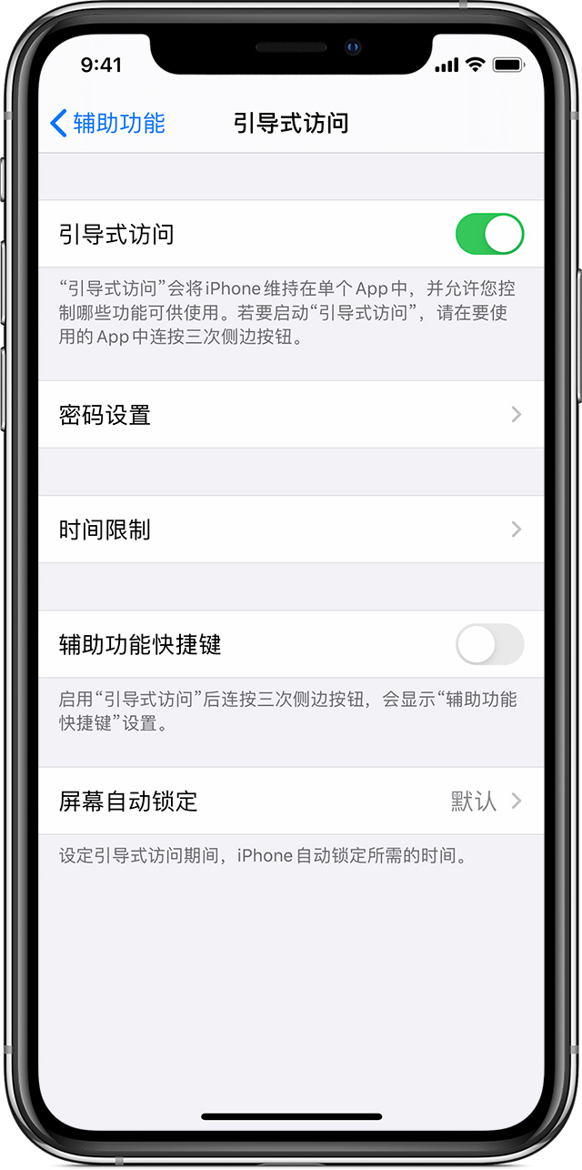 和舍镇苹果手机维修分享如何在 iPhone 上退出引导式访问 